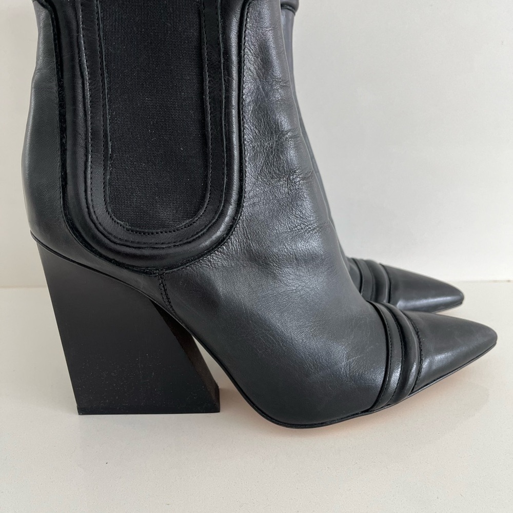 Zara Black Ankle Boots with Chunky Heel